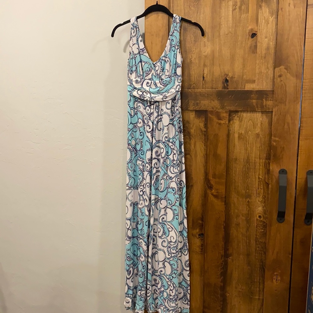 Lilly Pulitzer blue maxi dress, size XS